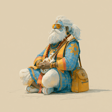 The habits guru, seated calmly